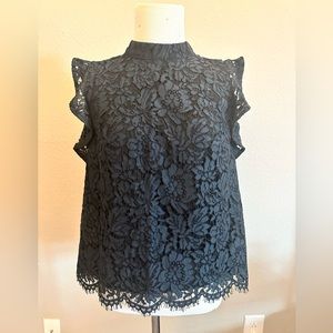Banana Republic Lace Babydoll Top; Petite Small